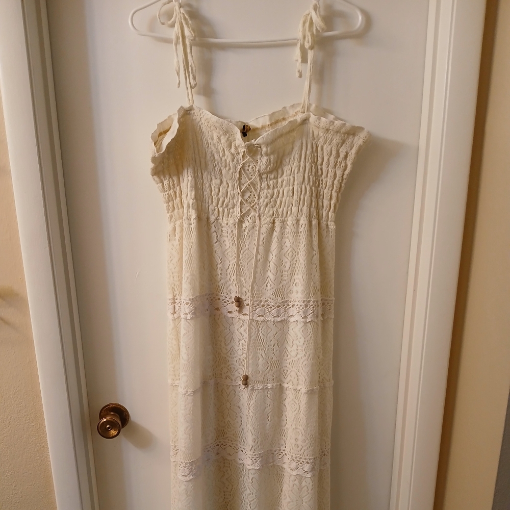 (#183) Michael F. Little House On The Prairie White Dress Size Large